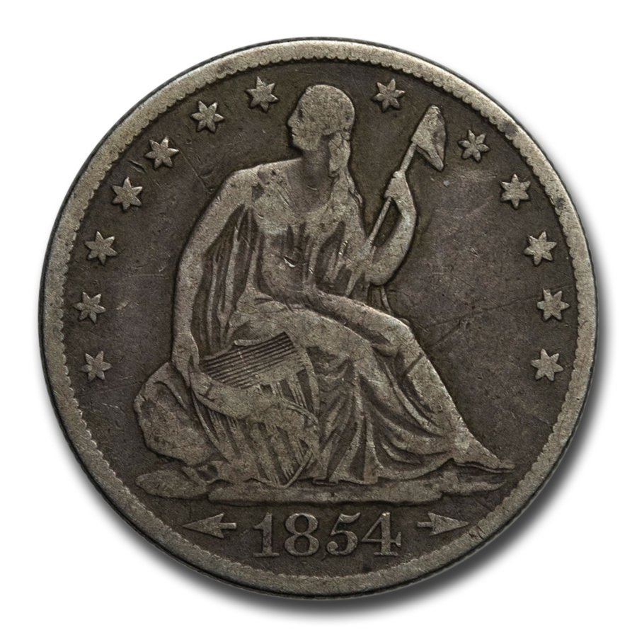 コレクション 1854-O Seated Liberty Half Dollar 1854-O Liberty Seated Silver Half Dollar, SS Republic